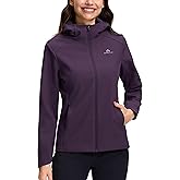 Pioneer Camp Women's Softshell Jacket Fleece Lined with Hood 30k Waterproof Lightweight Warm Windbreaker for Outdoor Hiking