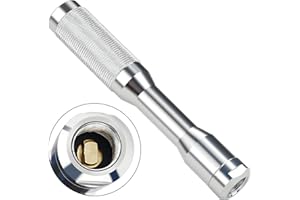 HOOTSUM Large Bore Lock-On Air Chuck with 1/4” NPT Female Thread, Straight Long-Reach for Tires with Large Bore and Super Large Bore Valves