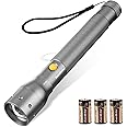 EverBrite Ultra Bright Tactical Flashlight, 900 Lumen Zoomable Adjustable Focus, 3 Light Modes, Heavy-Duty Aluminum Torch for Hurricane Supplies Camping, Includes 3C Alkaline Batteries-Gray