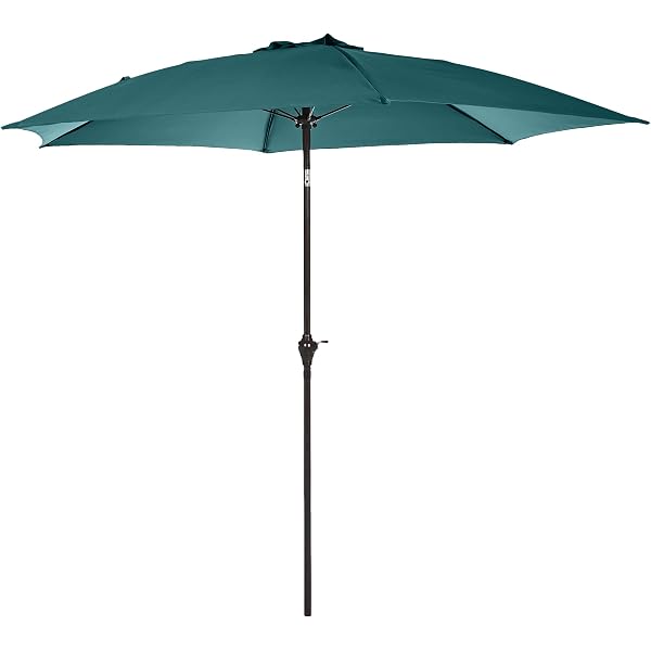 Amazon Com Amazonbasics Jc013 Patio Umbrella 9 Foot Striped Grey White Garden Outdoor