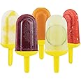 Tovolo Classic Molds with Sticks Ice Maker BPA Free Food Dishwasher Safe for Homemade Juice Popsicles Set of 5 Pops with Stan