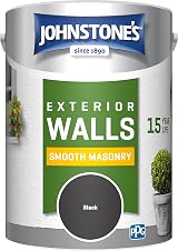 Johnstone's Exterior Smooth Masonry Paint Black 5L Up to 15 Years Protection view 6