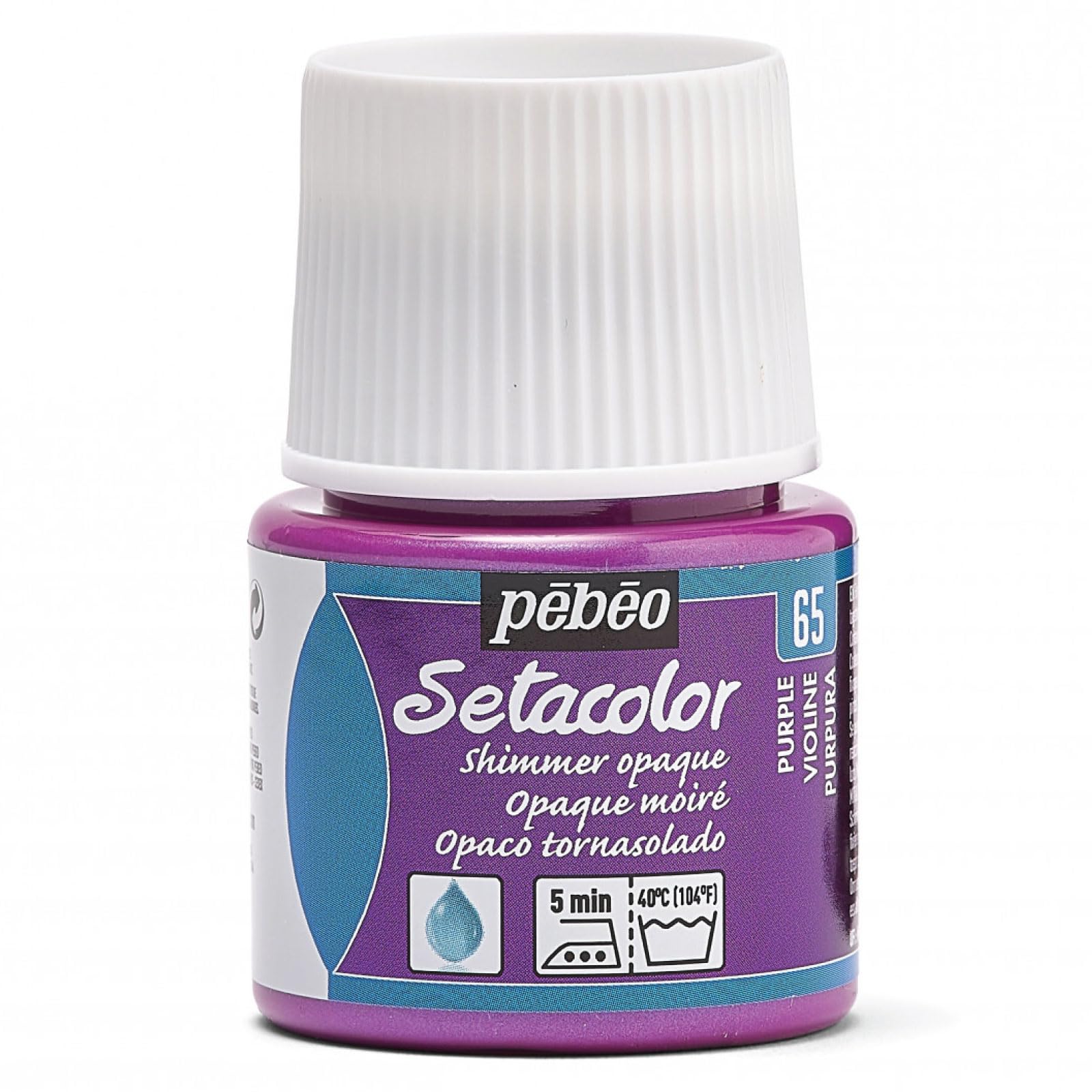 Pebeo Setacolor Opaque Fabric Paint 45-Milliliter Bottle, Shimmer Purple,Shimmer Purple