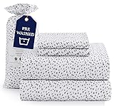 Casa Platino California King Sheets Set, Pre-Washed