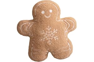 Bothyi Christmas Gingerbread Man Pillow Stuffed Gingerbread Shaped Doll Christmas Decorative Pillow for Party, Car Bedroom