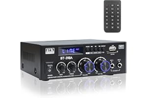 Joengoep BT-398A Stereo Audio Amplifier, Receiver for Speakers Max 900W, 2.0 Channel Stereo Receiver with FM Radio, USB/SD/AUX Optical & Coaxial Inputs,Amplifier Home Audio for Passive Speakers