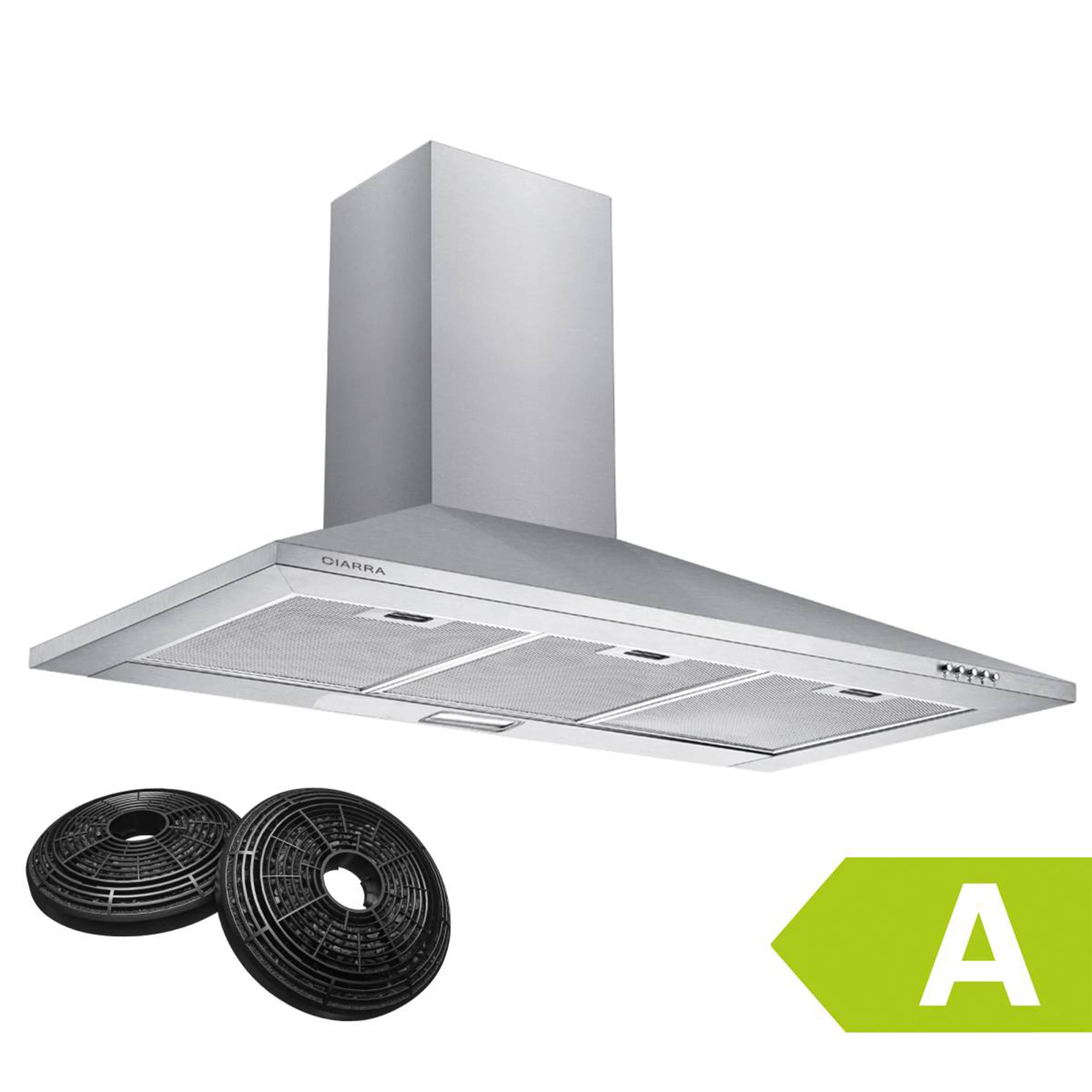 CIARRA-CBCS9201-Campana-Extractora-90cm-370mh-3-Velocidades-Recirculacion-con-Filtro-de-Carbono-Acero-Inox