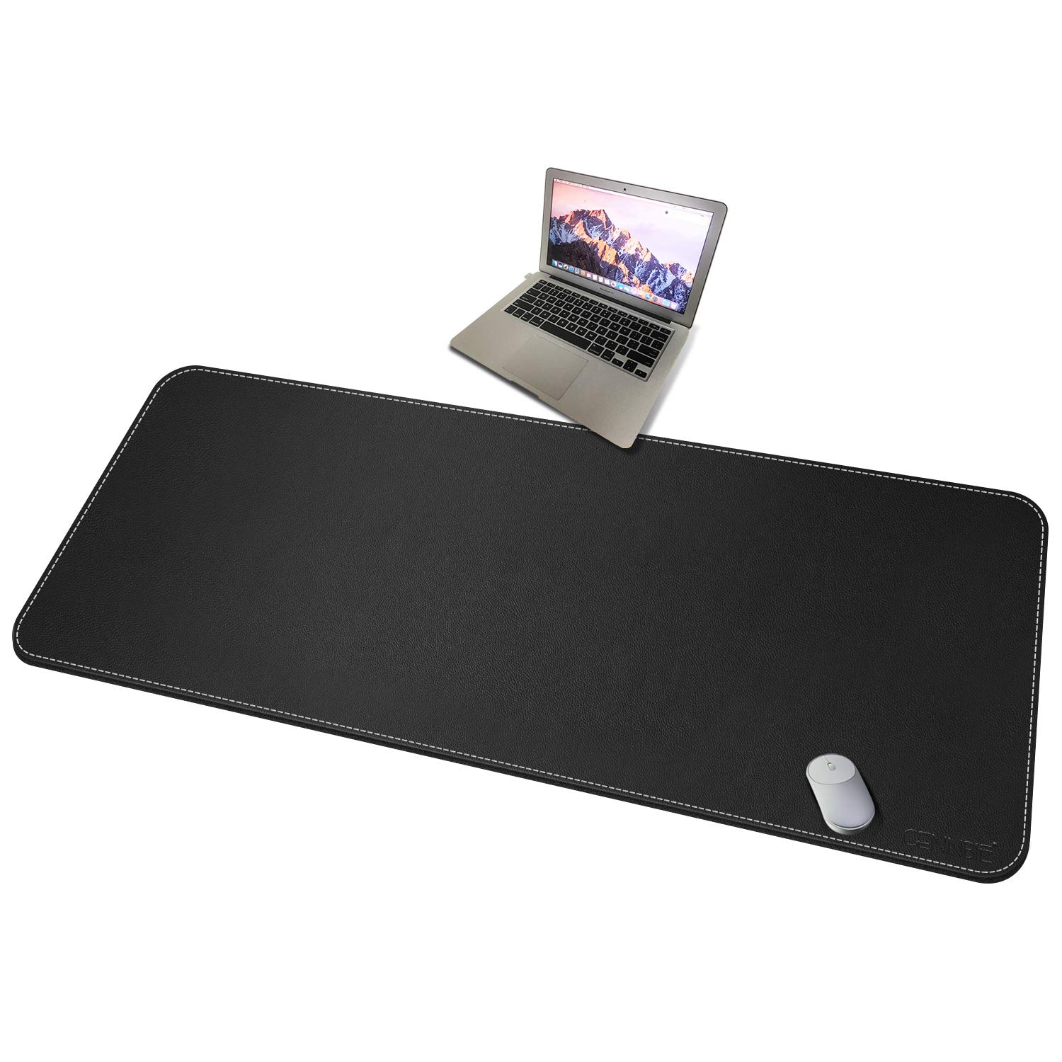 CENNBIE Leather Desk Mat,150x70cm Extra Large Desk Pad Blotter Protector, Extended Non-Slip Mouse Pad, Waterproof PU Leather Desk Mat on top of desks Large for Office and Home (Black)