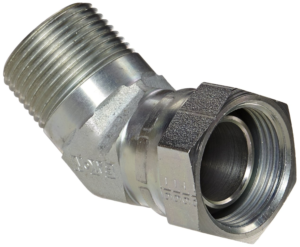 Eaton Aeroquip 20491616S Steel Pipe Fitting, 45 Degree Elbow, 1" NPSM