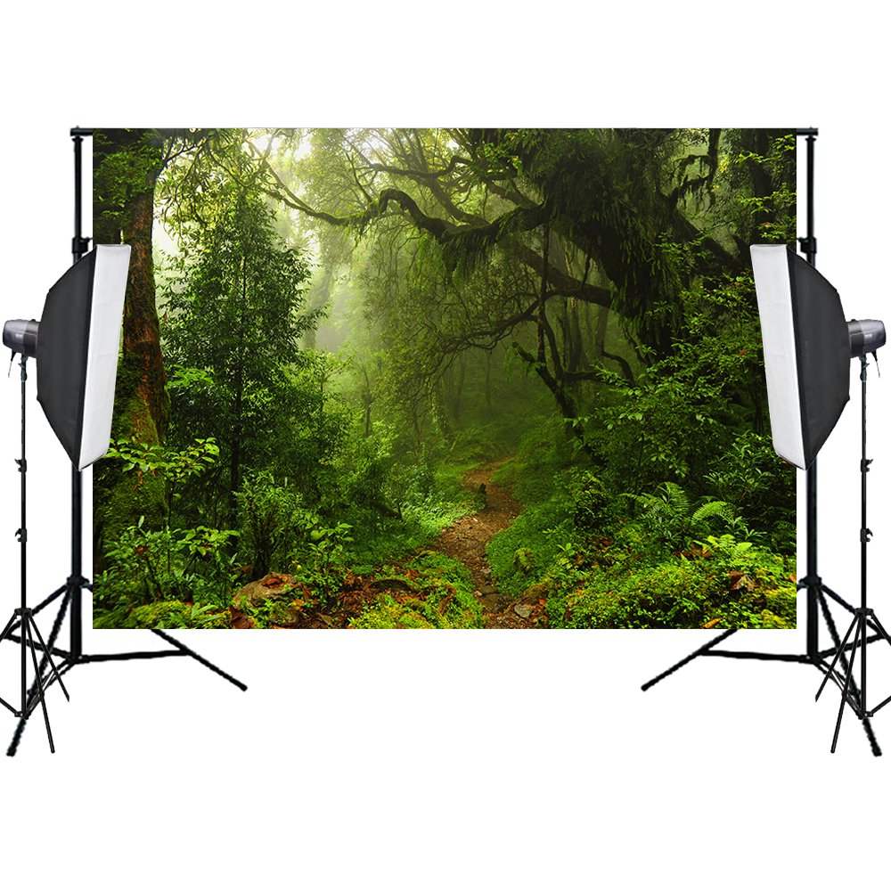 Aisnyho Fairy Tale Forest Backdrop Background Jungle Backdrops for Photography Studio Video Photo Booth Props 7x 5ft