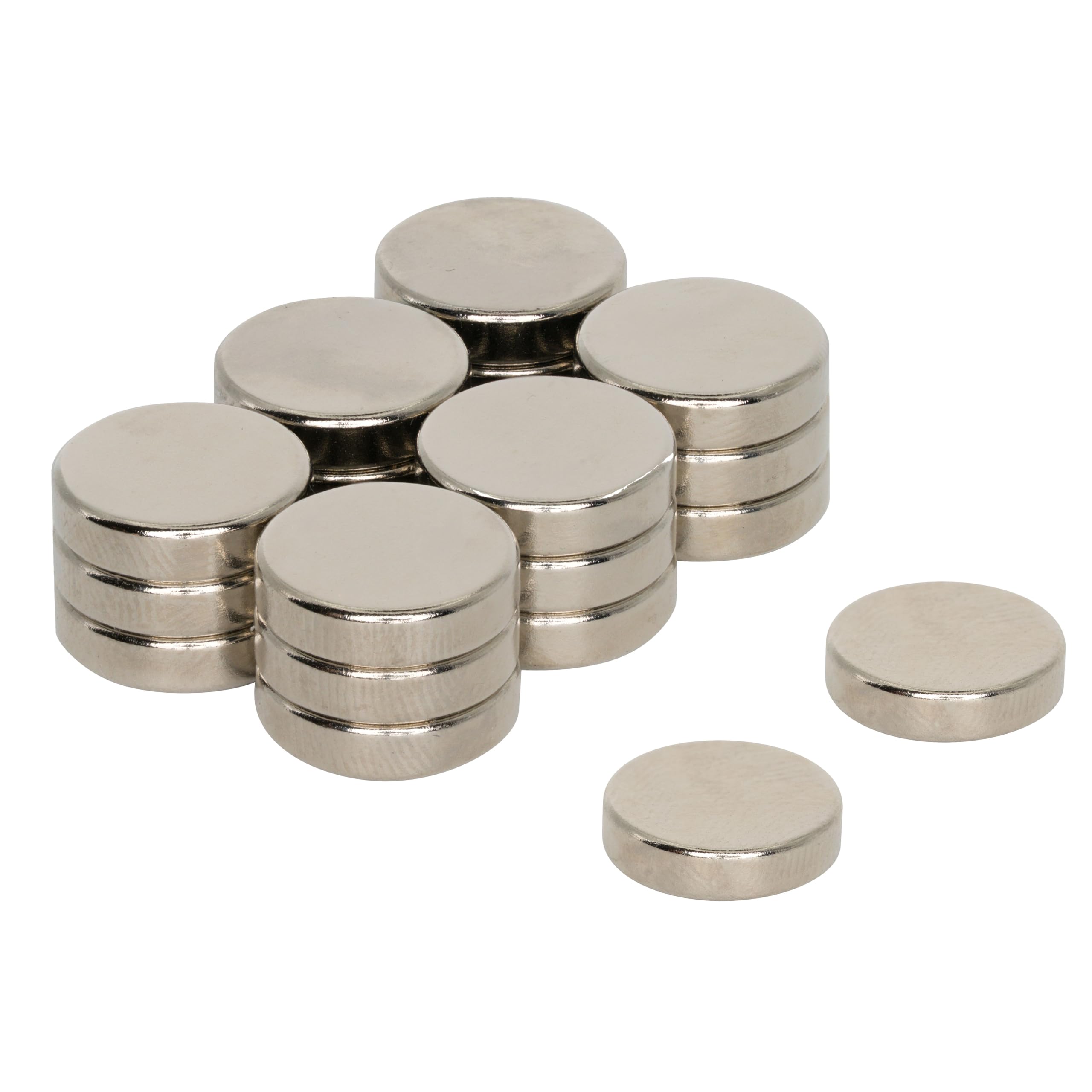 N42 Neodymium Magnet for Arts, Crafts, Model Making, DIY, Hobbies, Science, Office and Home - 10mm dia x 2.5mm thick - 1.4kg Pull - Pack of 20