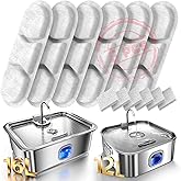 Dog Water Fountain Stainless Steel, 410oz/3.2Gal/12L Large Pet Water Fountain for Dogs, Dog Water Bowl Dispenser with Water Level Window & LED Light, Super Quiet for S-L Dogs and Multi-Pet (Filters)