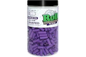 ROLLYOUROWNPAPERS Purple Pre-Rolled Filter Tips, Ø7mm - Bottle of 500 Tips