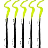 Delong Lures Fishing Lures Bass Set, 10" Pre-Rigged Weedless Swim Bait, Twister Tail Bass Fishing Lures, Extra Durable Soft Plastic Baits for Freshwater - 5 pcs Bass Baits and Lures Pack, Made in USA