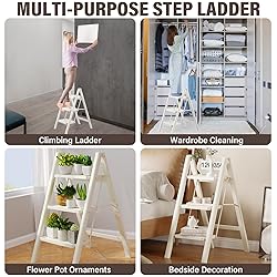 3 Step Ladder, Step Stool for Adults, Protable