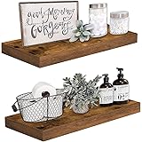 QEEIG Floating Shelves Wall Shelf 24 inches Long Farmhouse Bathroom Decor Bedroom Kitchen Living Room Wall Mounted 24 x 9 inc