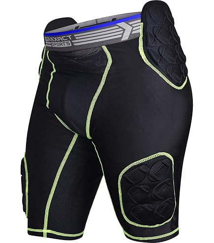 Russell Youth Integrated Girdle – 5-Piece Football Girdle With Hip, Tail & Thigh Pads | Compression Shorts For Sports