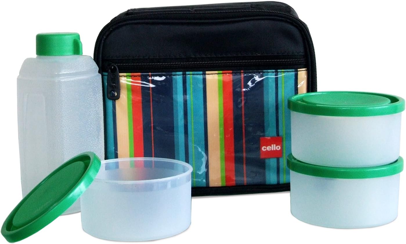 Buy Cello Go 4 Eat Plastic Container Set, 4Pieces, Green Online at Low