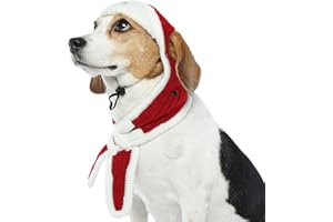 ADNIKIA Dog Winter Pilot Hat with Ear Flaps for Cold Weather, Knitted Dog Hat with Ear Holes & Adjustable Chin Strap, Noise Protection Beanie, Stylish Accessories & Clothes