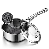 Sauce pan with lid,1.5 Quart Hybrid Nonstick Sauce