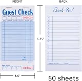 DGBDPACK Guest Check Pads EP-3632-1, 10 Pads, 500 Blue Waitress Server Order view 2