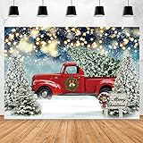 OFILA 7x5ft Christmas Backdrop Vintage Red Truck