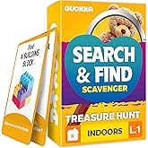 QUOKKA Scavenger Hunt Cards for Toddlers and Kids Ages 4-8 - Indoor Search and Find Activities for Kids Ages 6-8 - Educationa