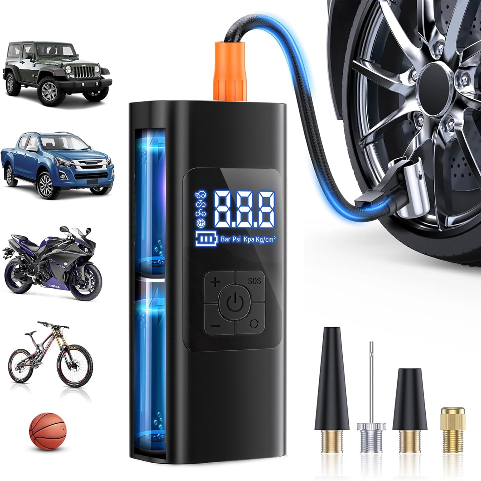 Photo 1 of *** RECOMEDED FOR PARTS/ HEAVILY USED*** Tire Inflator Portable Air Compressor - Air Pump for Car Tires,150PSI Cordless Smart Tire Pump, 25000mAh 2X Fast Inflation for Car Tires