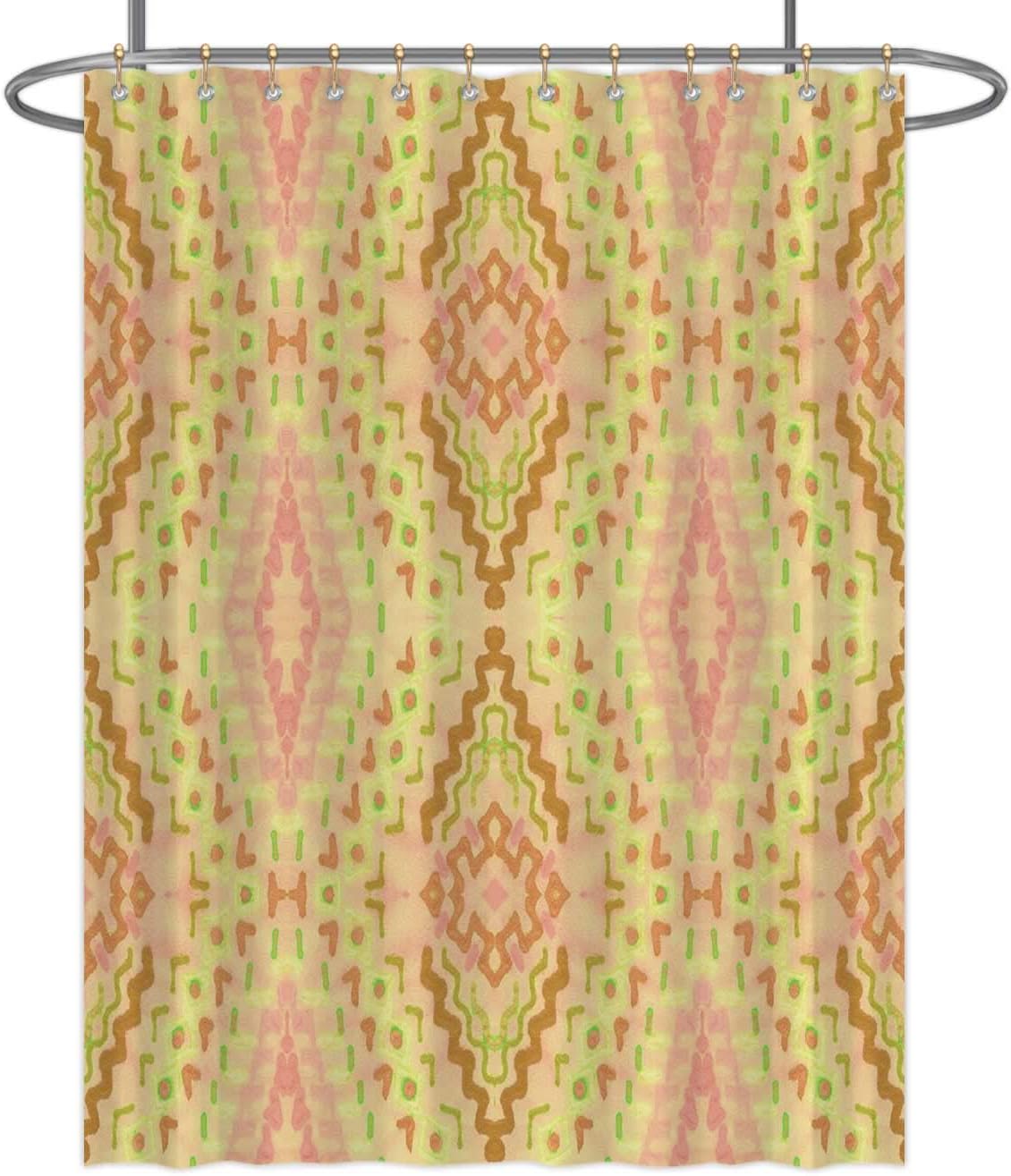 Navajo Vintage Textile Olive Green Rapport Fabric Shower Curtain For Bathroom Decor 84 In By 72 In Wxh Amazon Ca Home Kitchen