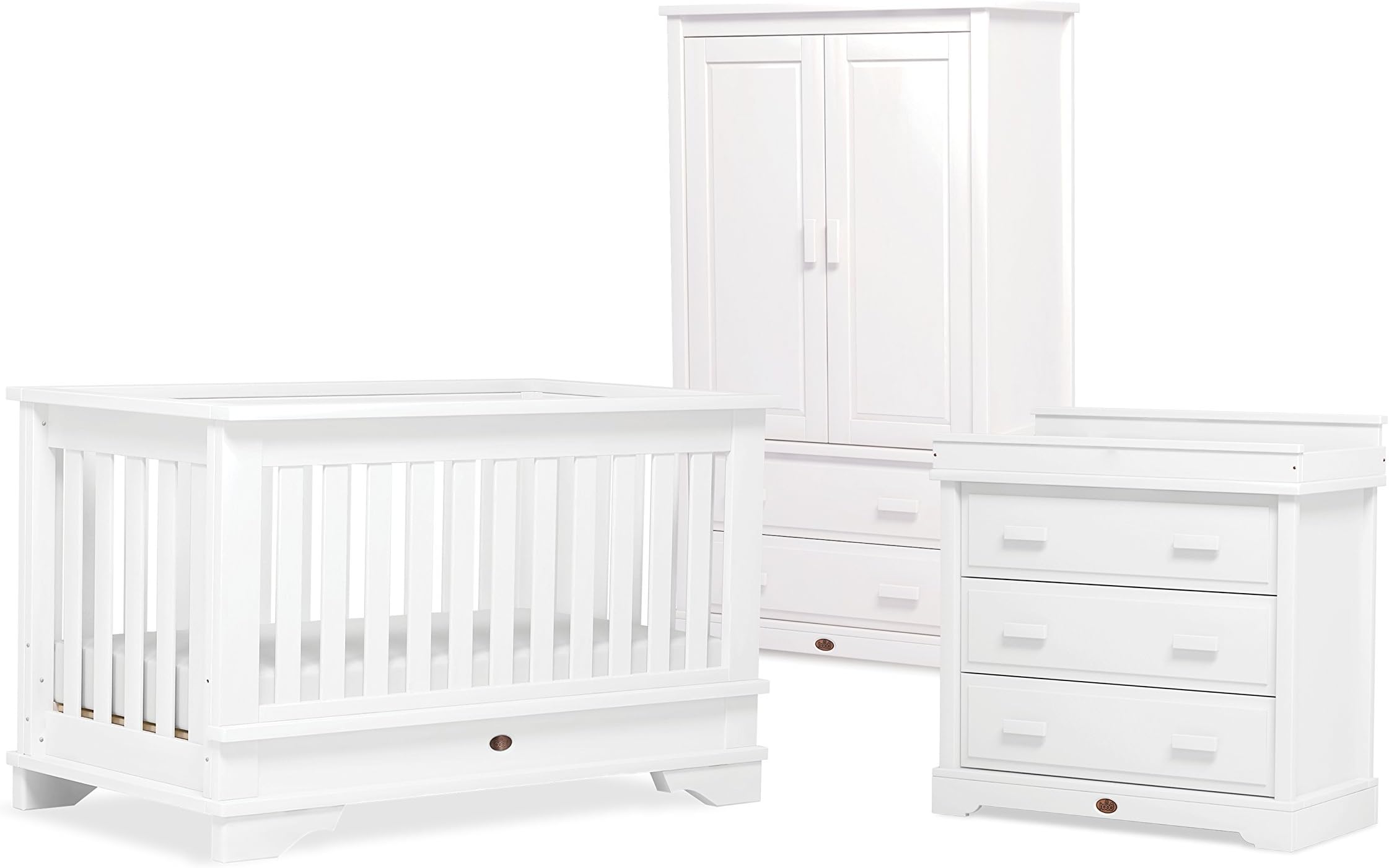Boori Eton Convertible Plus Room Set, White,3-Piece