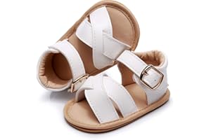 BEBILA Baby Girls Sandals Rubber Sole Non-Slip Summer Outdoor Toddler Girl Sandals