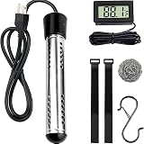 2000W Immersion Water Heater UL Listed,Portable Electric Water Heater with 304 SS Anti-scalding,Updated with Digital Thermometer,S Hook,2 Reusable Straps,Heats up to 5 gallons of Water in Minutes