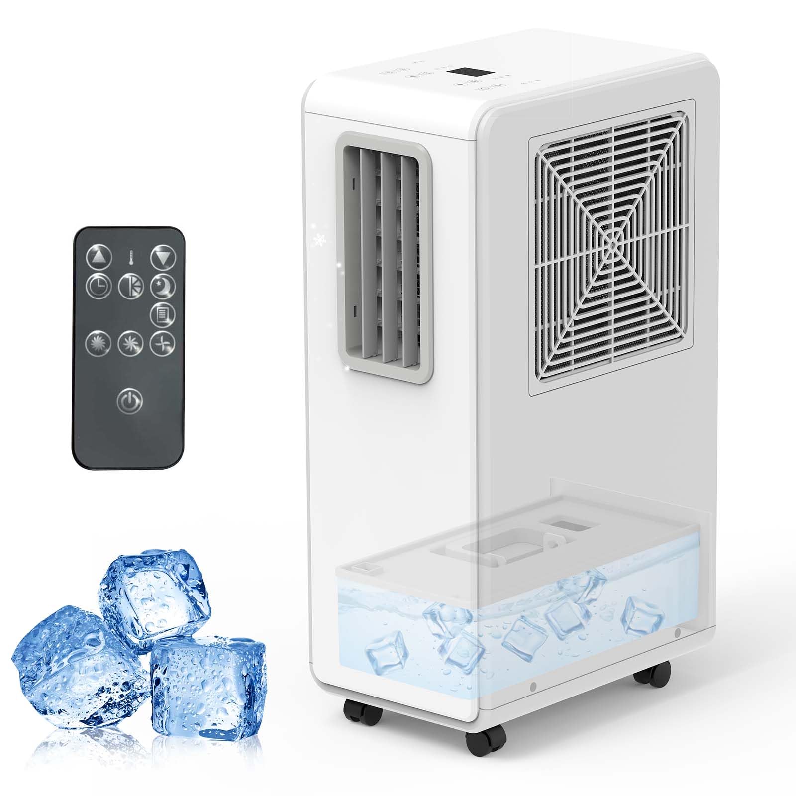 Aires acondicionados sin ventanas, aire acondicionado portátil de 1800 BTU para dormitorio, unidades de aire acondicionado portátiles silenciosas de 38/44 dB (A), enfría para 110 pies cuadrados para interior/marino/cocina