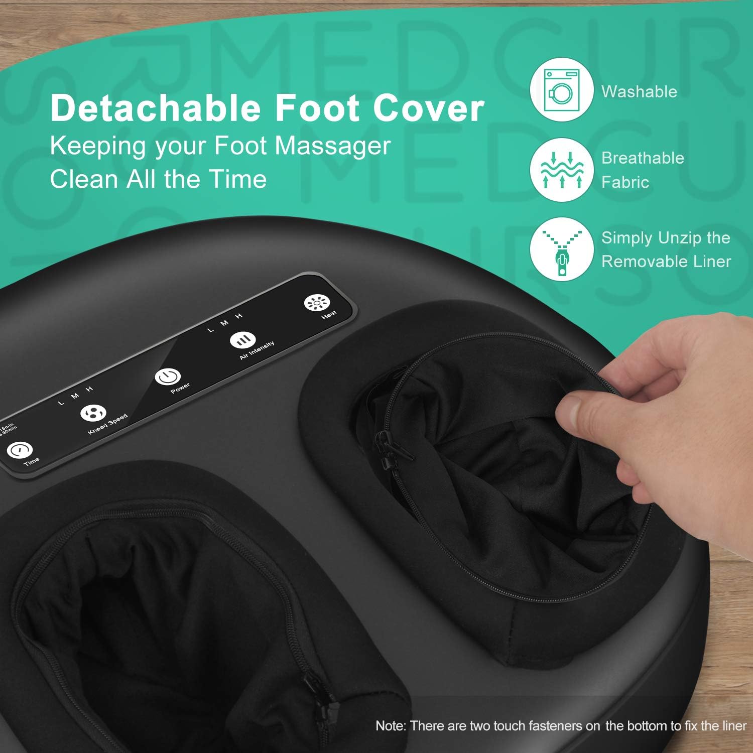 Medcursor Foot Massager Machine with Heat, Shiatsu Deep Kneading Massage, Multi-Level Settings, Air Compression, Electric Muscle Roller Feet Massager, Fits Feet Up to Size 11: Health & Personal Care