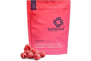 Tailwind Nutrition Endurance Fuel, Electrolyte & Hydration Sports Drink Mix Powder with Caffeine, Gluten-Free, Vegan, Raspberry Buzz, 30 Servings (Caffeinated)