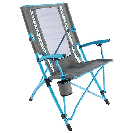 Coleman Faltstuhl Bungee Chair mit Stahlgestell Zum Relaxen, Gestell in Verschiedenen Farben, Armlehnen und Getränkehalter, T