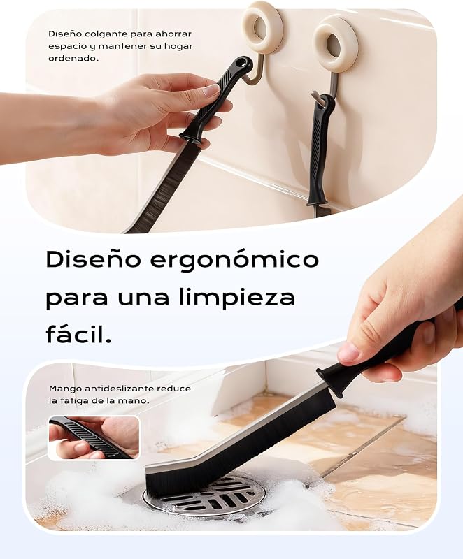 10 escovas para limpeza doméstica, escova para limpeza de duche, ideais para casa de banho, cozinha, sanita, lava-loiça, duche, chão, janelas e drenos — foto 5 de 6