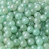 LAIDANLA Green Aventurine 8mm Natural Stone Beads Round Loose Gemstone for DIY Bracelet Necklace Earrings Jewelry Making Polishing Genuine Real Stone Beading 96PCS 2 Strand 32"