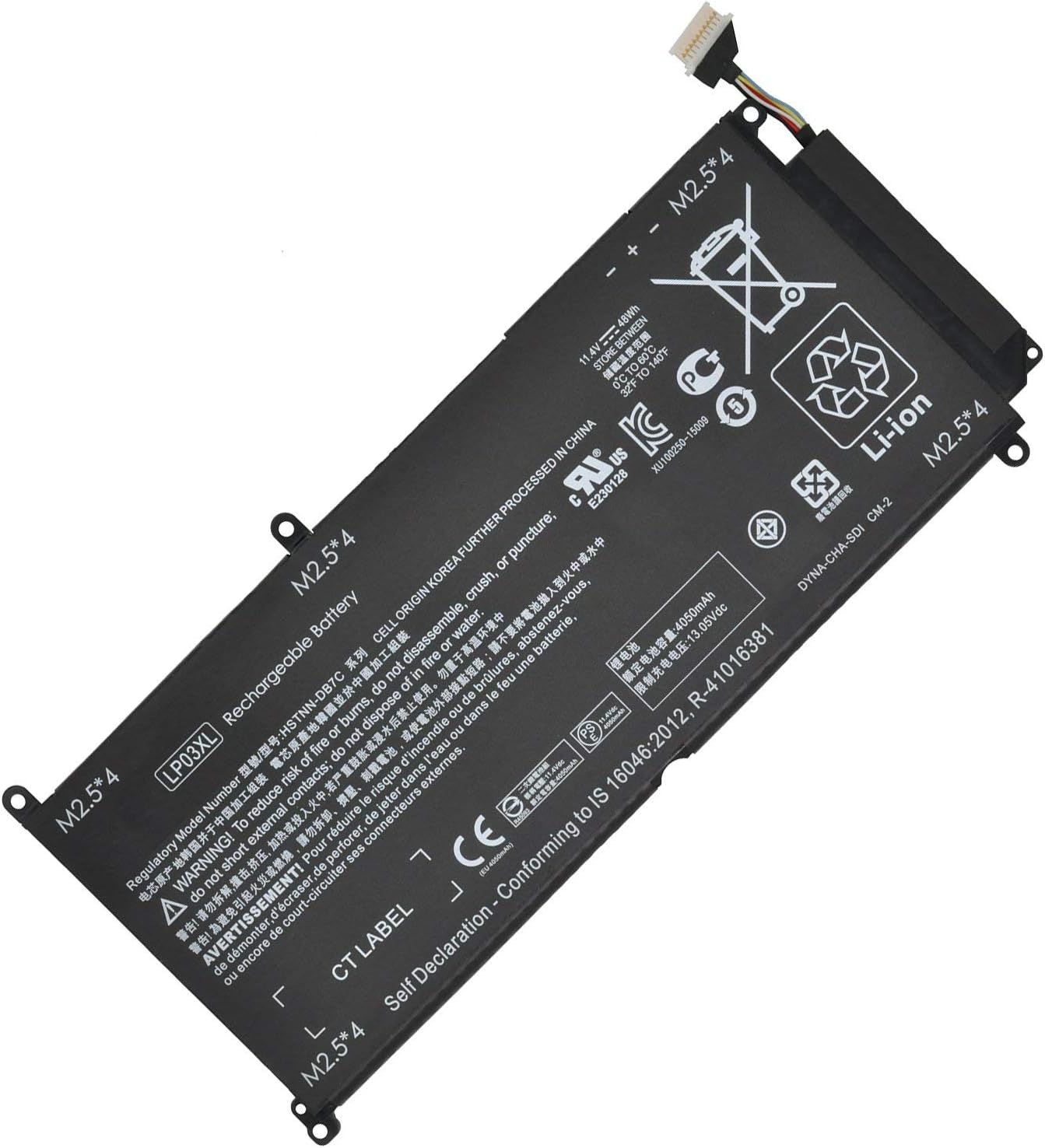 LP03XL HSTNN-DB6X 805094-005 804072-241 HSTNN-DB7C TPN-C121 TPN-C122 TPN-C124 LP03048XL 805094-005 Laptop Battery Replcement for HP Envy M6-P M6-P113DX M6-P013DX 15T-AE 15T-AE000 Series(11.4V 48Wh)