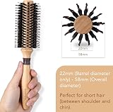 BESTOOL Round Brush for Blow-Drying 22mm Barrel Boar Bristles Nylon Pins view 2