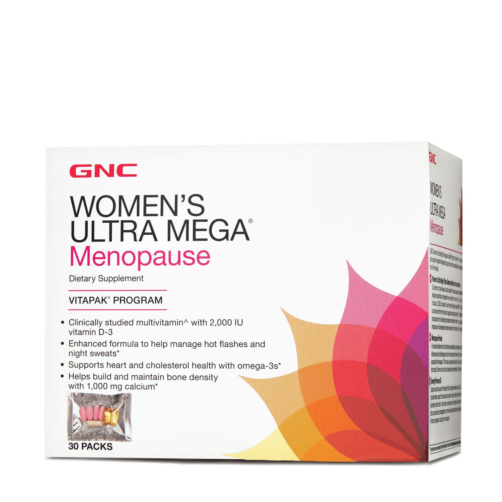 GNC Women's Ultra Mega Menopause Vitapak Program Multivitamin, 30 Packets 48107136956 eBay