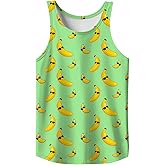 Men's 3D Graphic Tank Top, Summer Beach Sleeveless Novelty Tee, Breathable Rave Tank Top