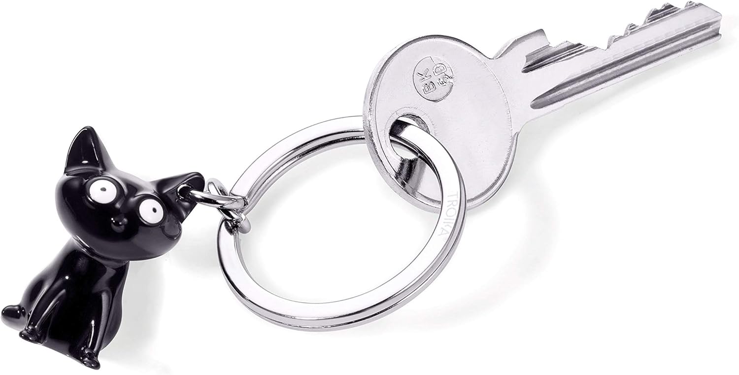 Troika Felix The cat - KR16-22/BK - Keyring - cast Metal, cast Metal/Enamel- Shiny - Chrome Plated - Black - Troika Original - Image 3