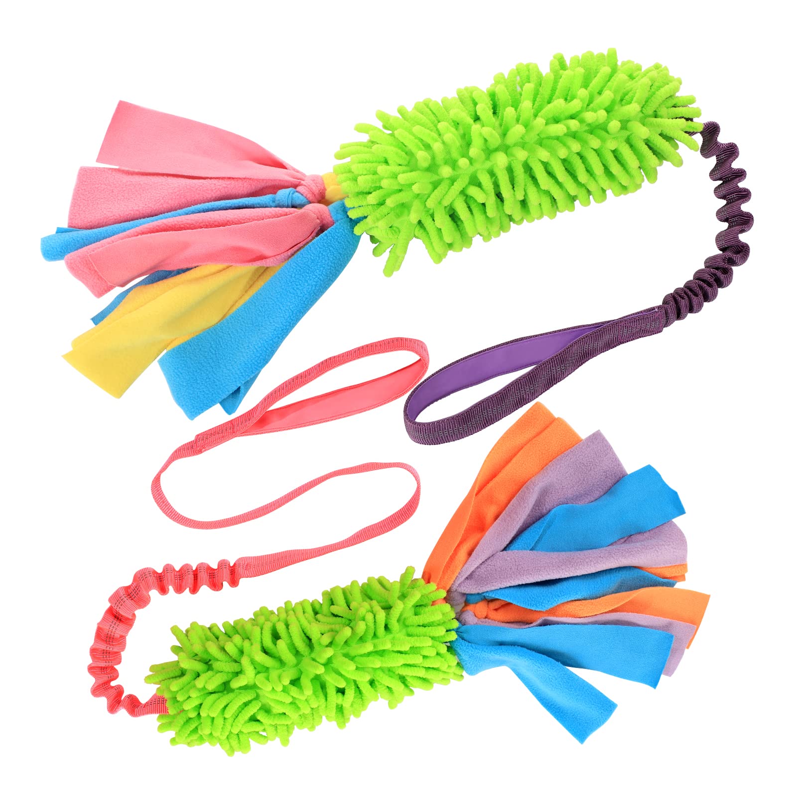 SCHITEC Dog Tug Toy, [2 Pack] Interactive Play Training Rope, Squeaky Tug of War Toys for Puppy Small Medium Large Dogs
