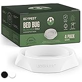 Bed Bug Interceptors - 4 Pack | Bed Bug Blocker (Pro) Interceptor Traps (White) | Eco Friendly Insect Trap for Bed Legs | No