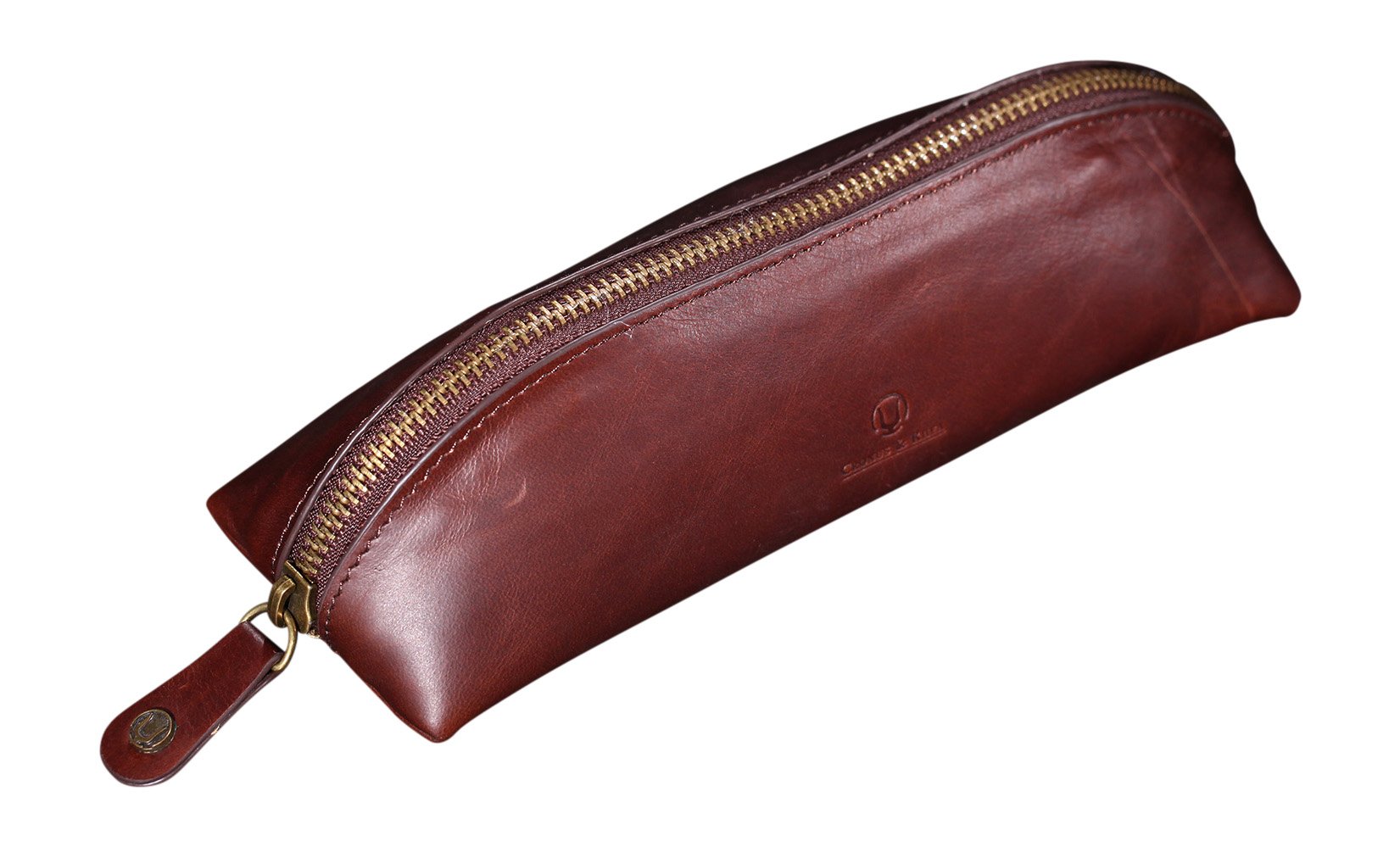 Cronus and Rhea® | Exclusive Leather Wallet (Scylla) | Pencil Case - Pen Pouch | Real Leather | with Elegant Gift Box | Men - Women, dark brown, Pencil Case