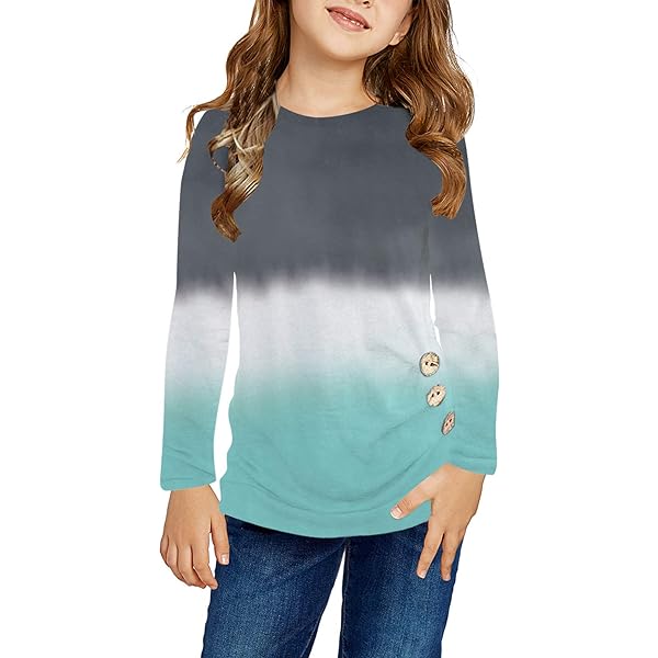 Amazon.com: Girls Long Sleeve Shirts Lace Patchwork Cutout