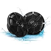 BOSS Audio Systems MR62B 200 Watt Per Pair, 6.5 Inch, Full Range, 2 Way Weatherproof Marine Speakers Sold in Pairs, Black