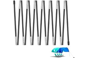 Fevbcnrj Replacement Pole Compatible with Shibumi Beach Shade, Fiberglass Tent Pole Accessory, Black Pre-Assembled, Lightweight and Durable Support Rod, Compatible with Shibumi Beach Canopy Sun Shade