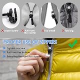 SMCEHEYA 8 PCS Zip Repair Kit Replacement Zipper Puller Black view 6
